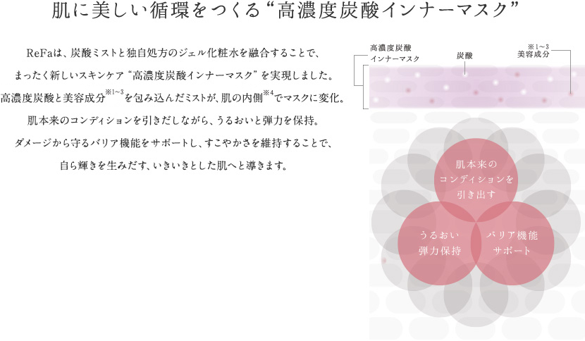 肌に美しい循環をつくる“高濃度炭酸インナーマスク”