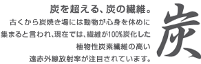 炭を超える、炭の繊維